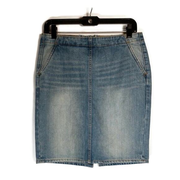 Gap Dresses & Skirts - Gap 1969 Denim Skirt Blue Stone Wash Straight Pencil 29